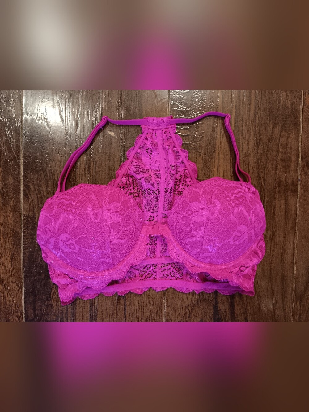 Victorias Secret Pink Lace Bra 32 C